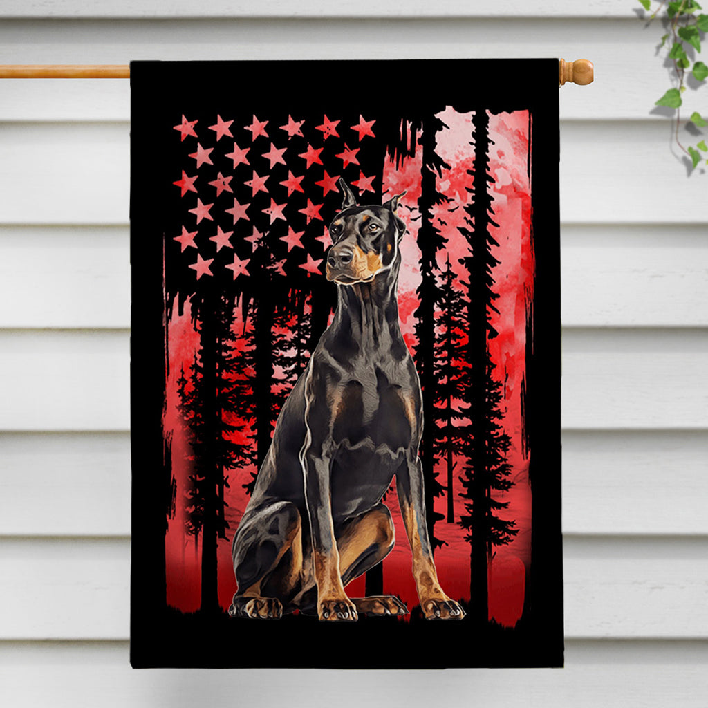 Red Flag Independence Day - Personalized Dog House Flag