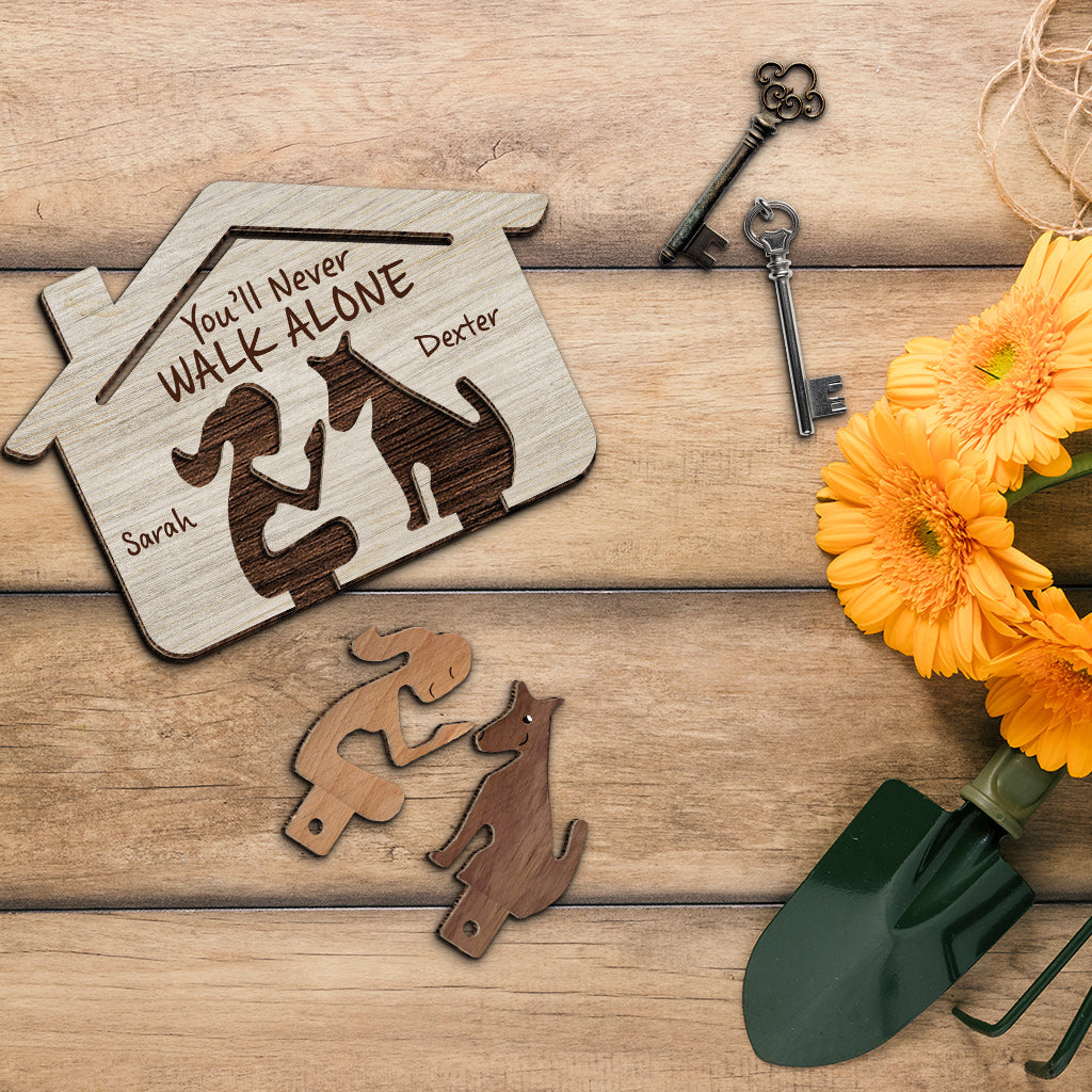 You'll Never Walk Alone - Personalized Dog Key Holder