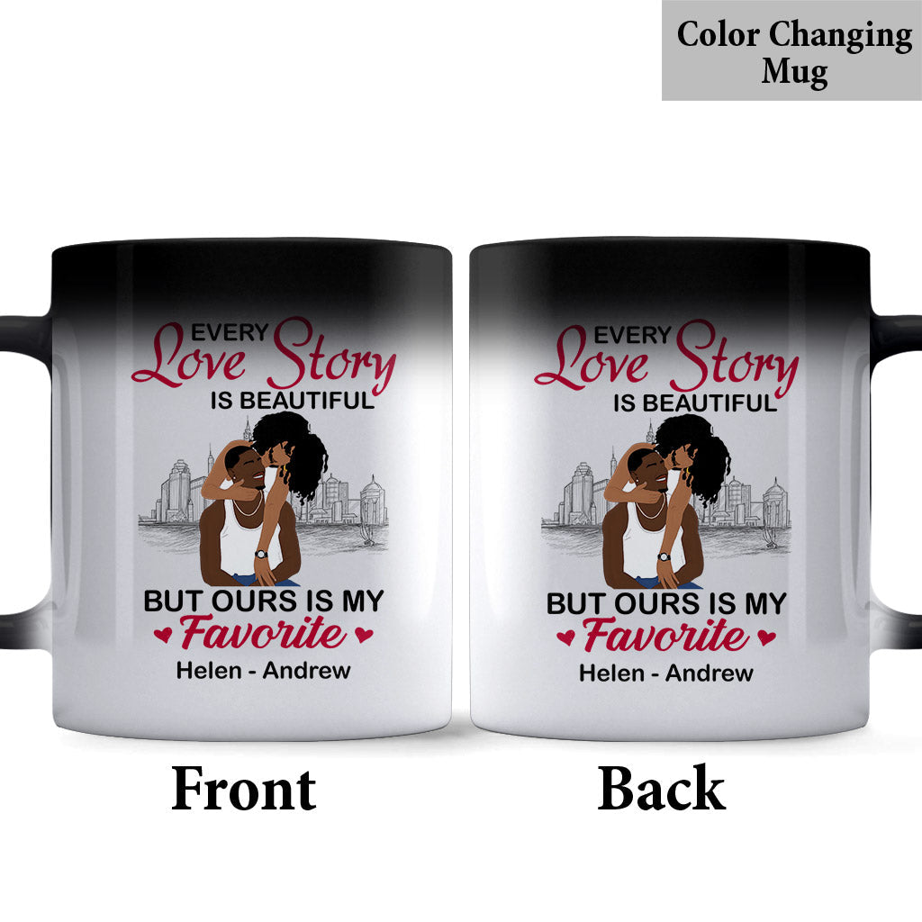 Our Story Is My Favorite - Personalized African American Mug