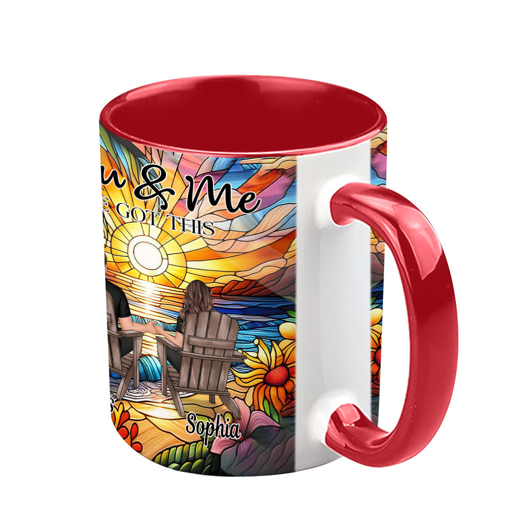 You And Me We Got This - Personalized Couple Accent Mug