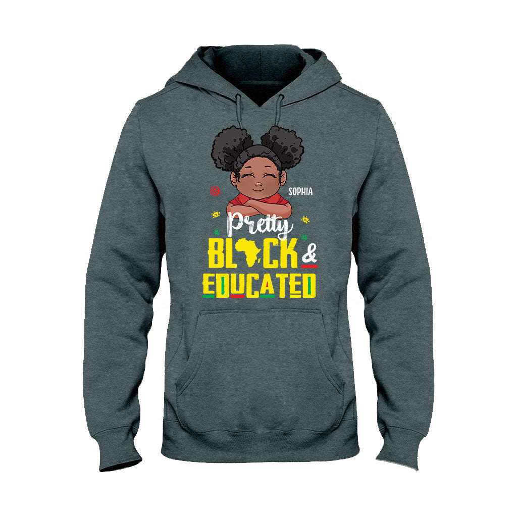 Pretty Black And Educated - Personalized African American T-shirt And Hoodie