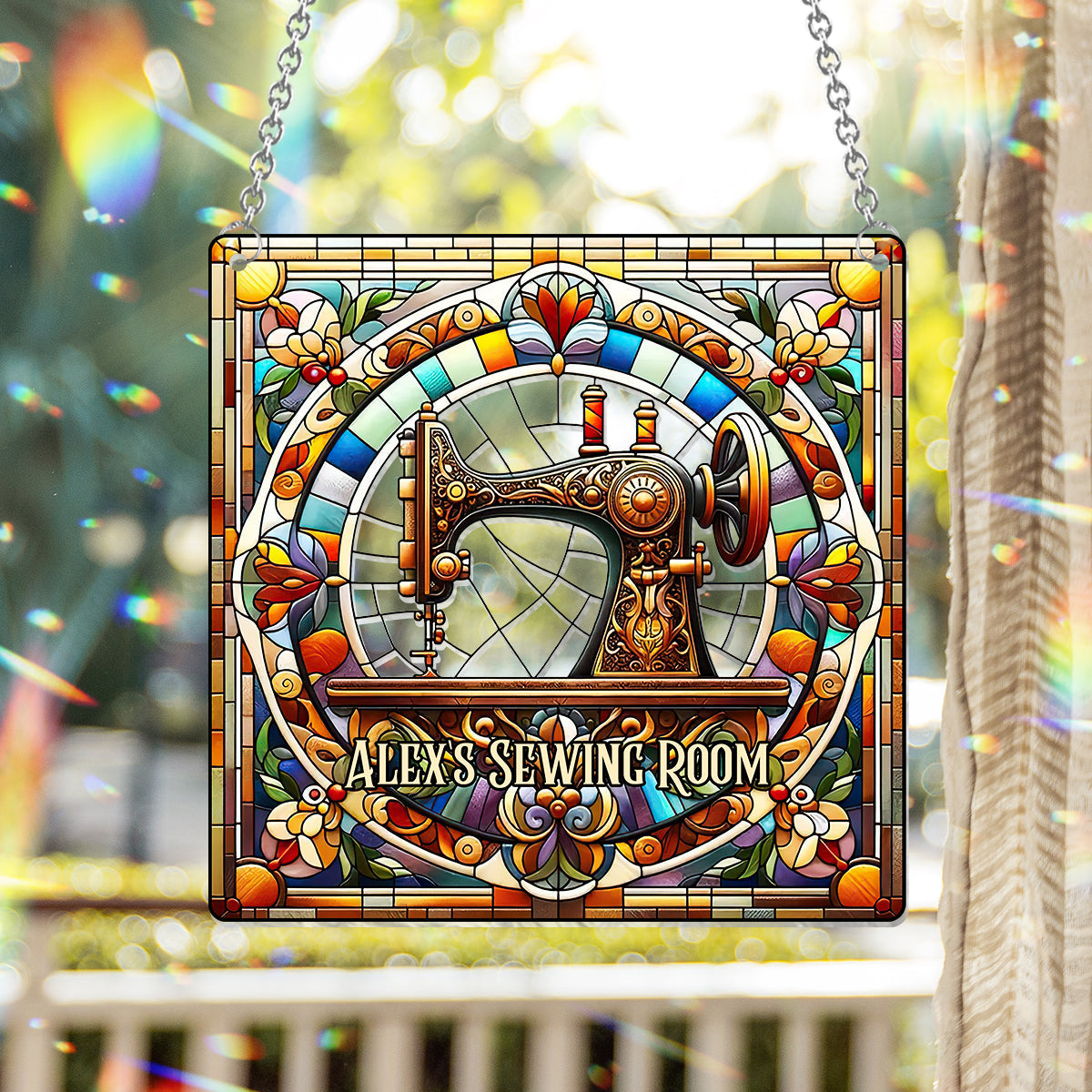 My Sewing Room - Personalized Sewing Window Hanging Suncatcher Ornament