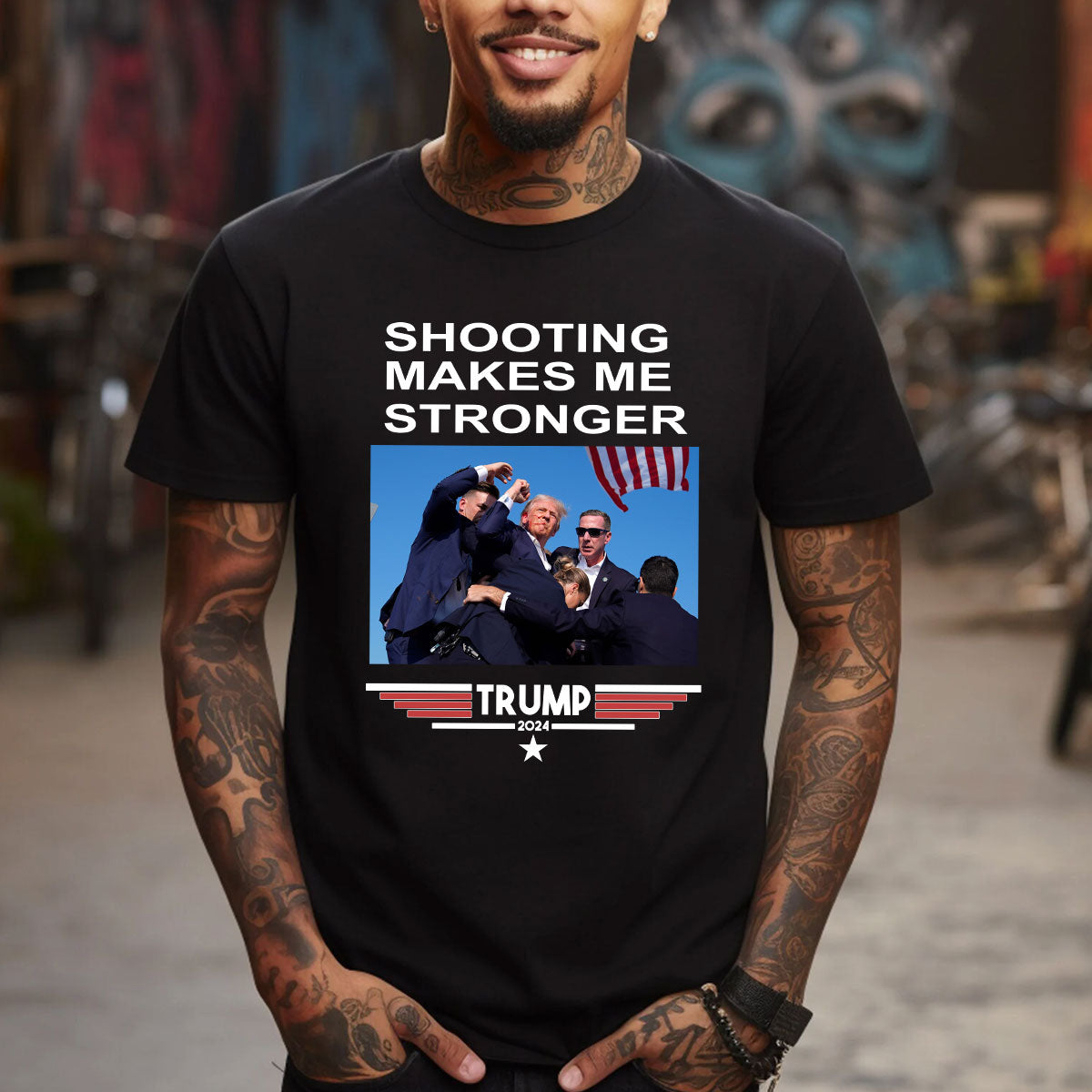 Sh00ting Make Me Stronger 2024 President Election Shirt