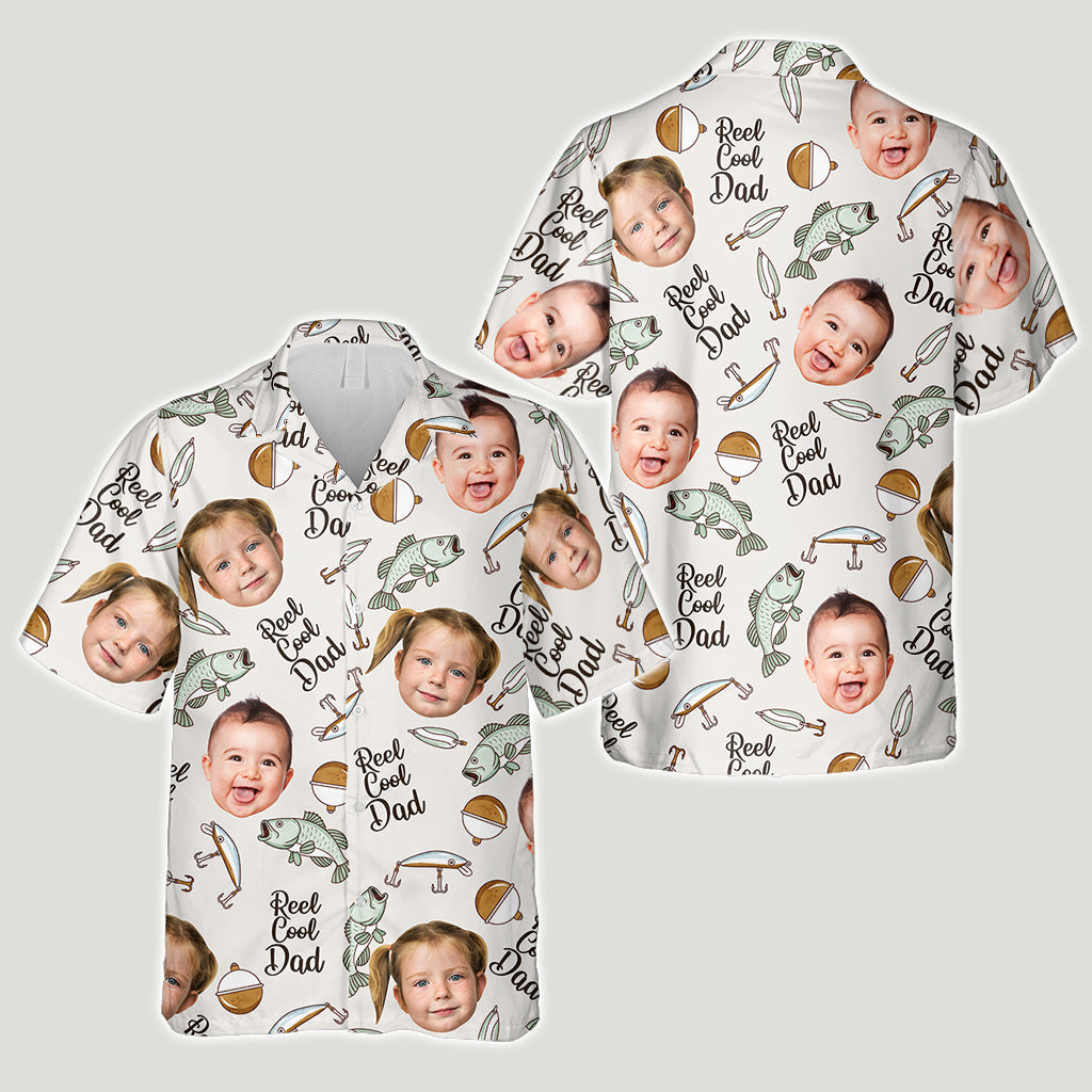 Reel Cool Dad - Personalized Fishing Hawaiian Shirt