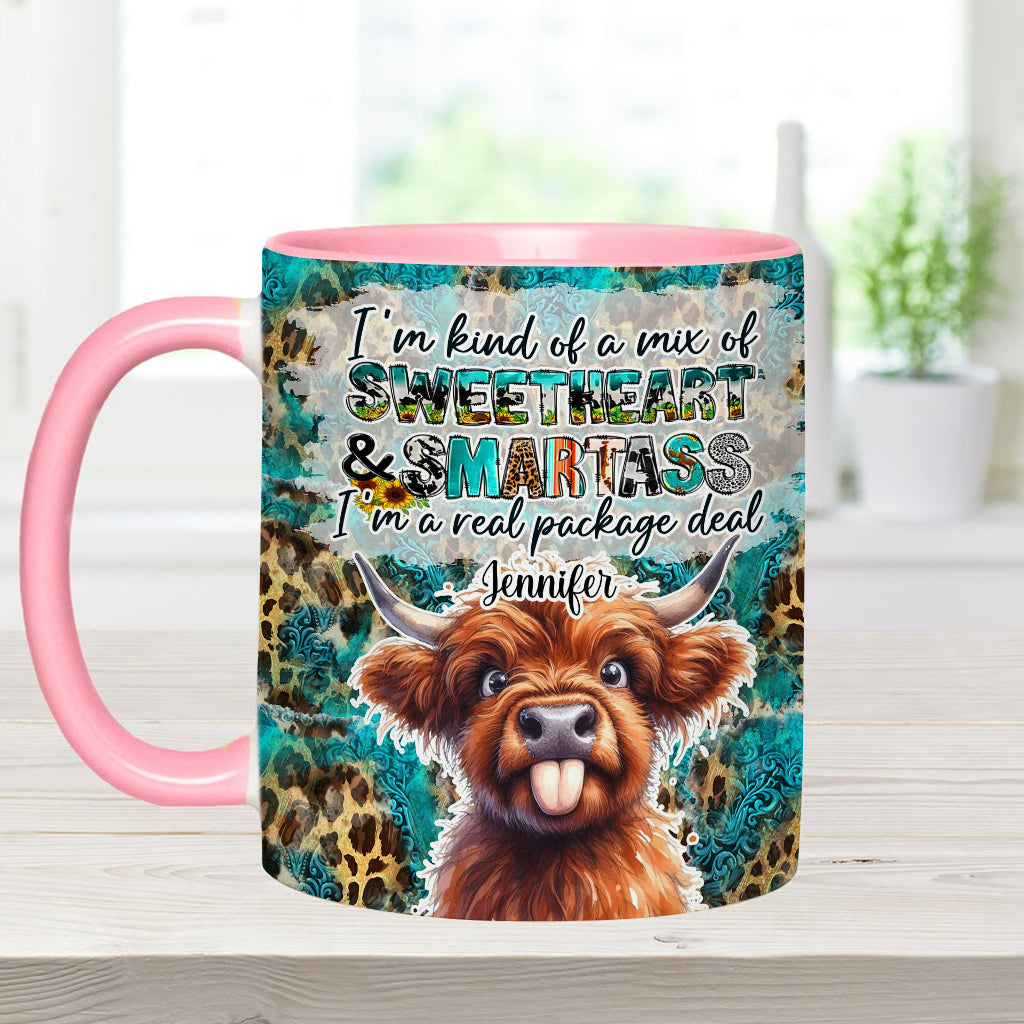 Sassy Highland Cow - Personalized Accent Mug