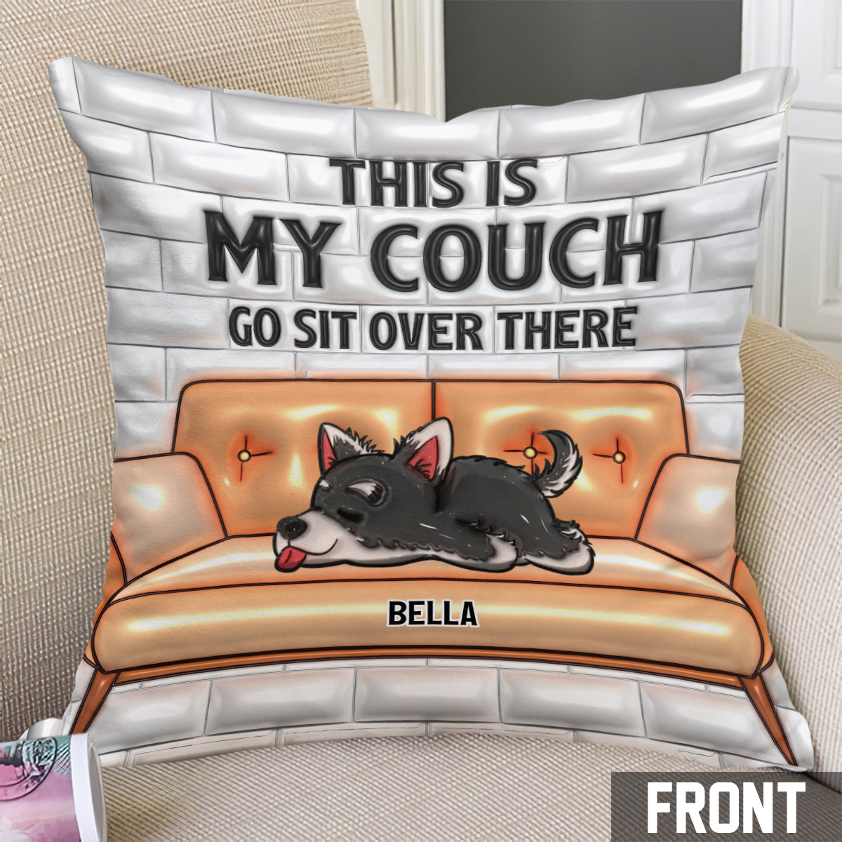 This Is My Couch - Personalized Dog Throw Pillow