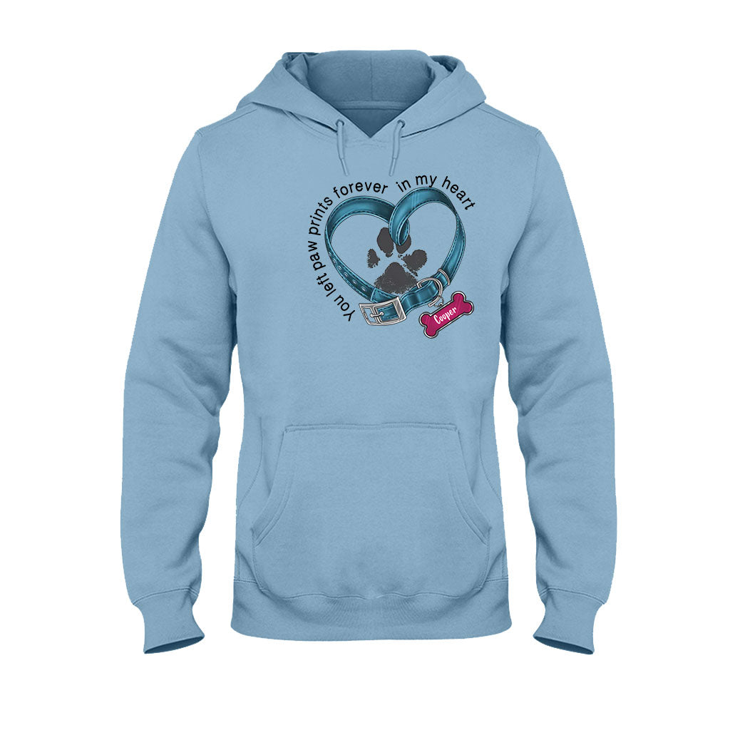 You Left Paw Prints Forever In My Heart - Personalized Dog T-shirt And Hoodie