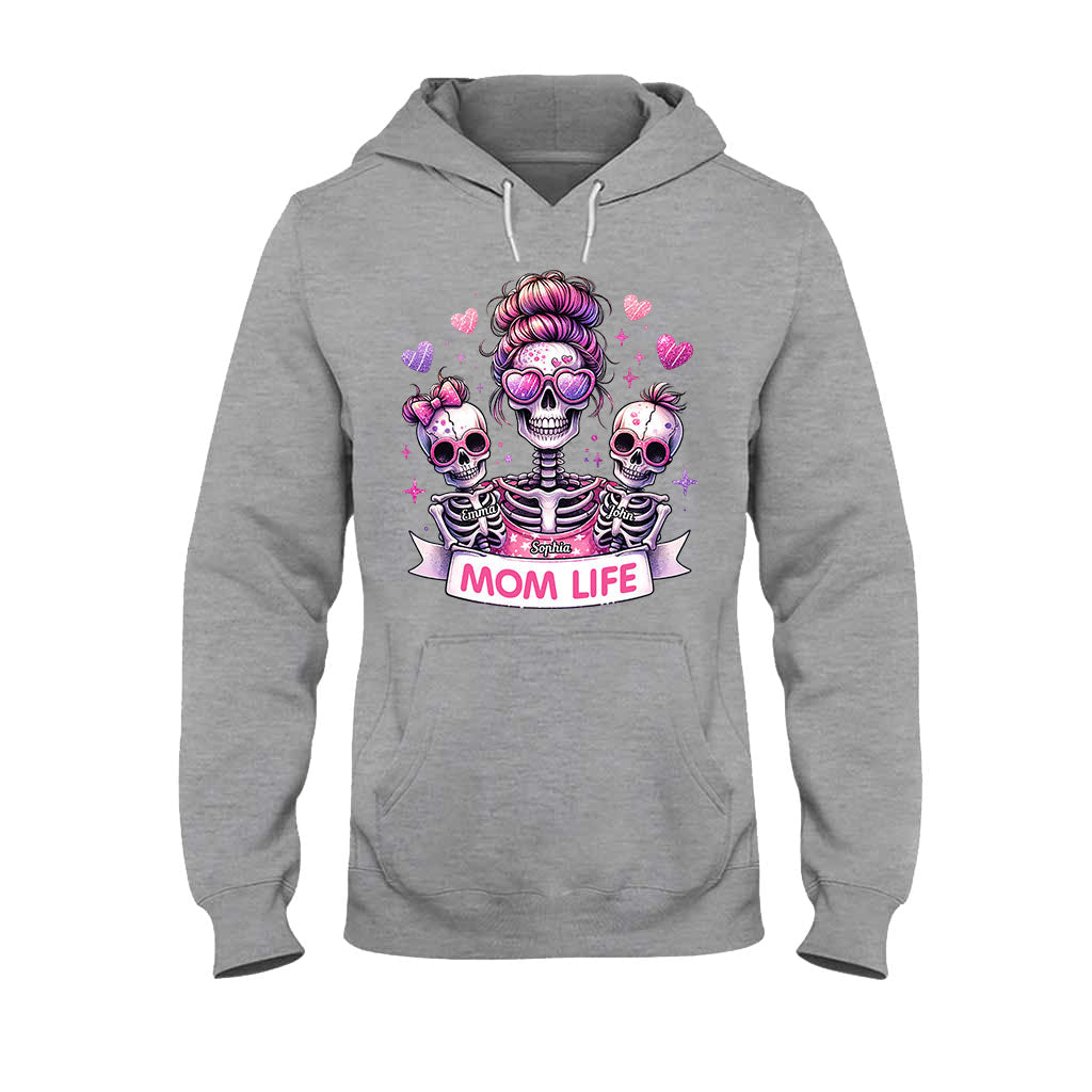 Mom Life - Personalized Skull T-shirt And Hoodie