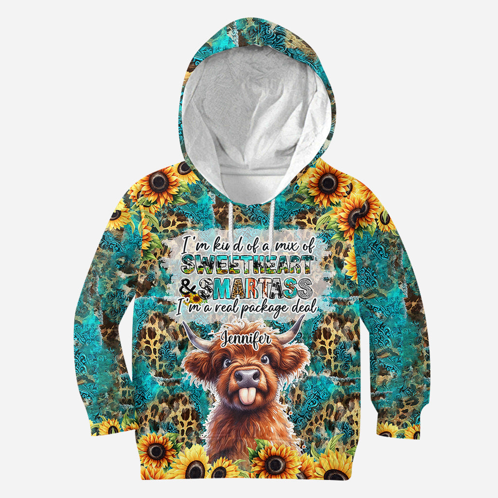 Sassy Highland Cow - Personalized All Over Shirt
