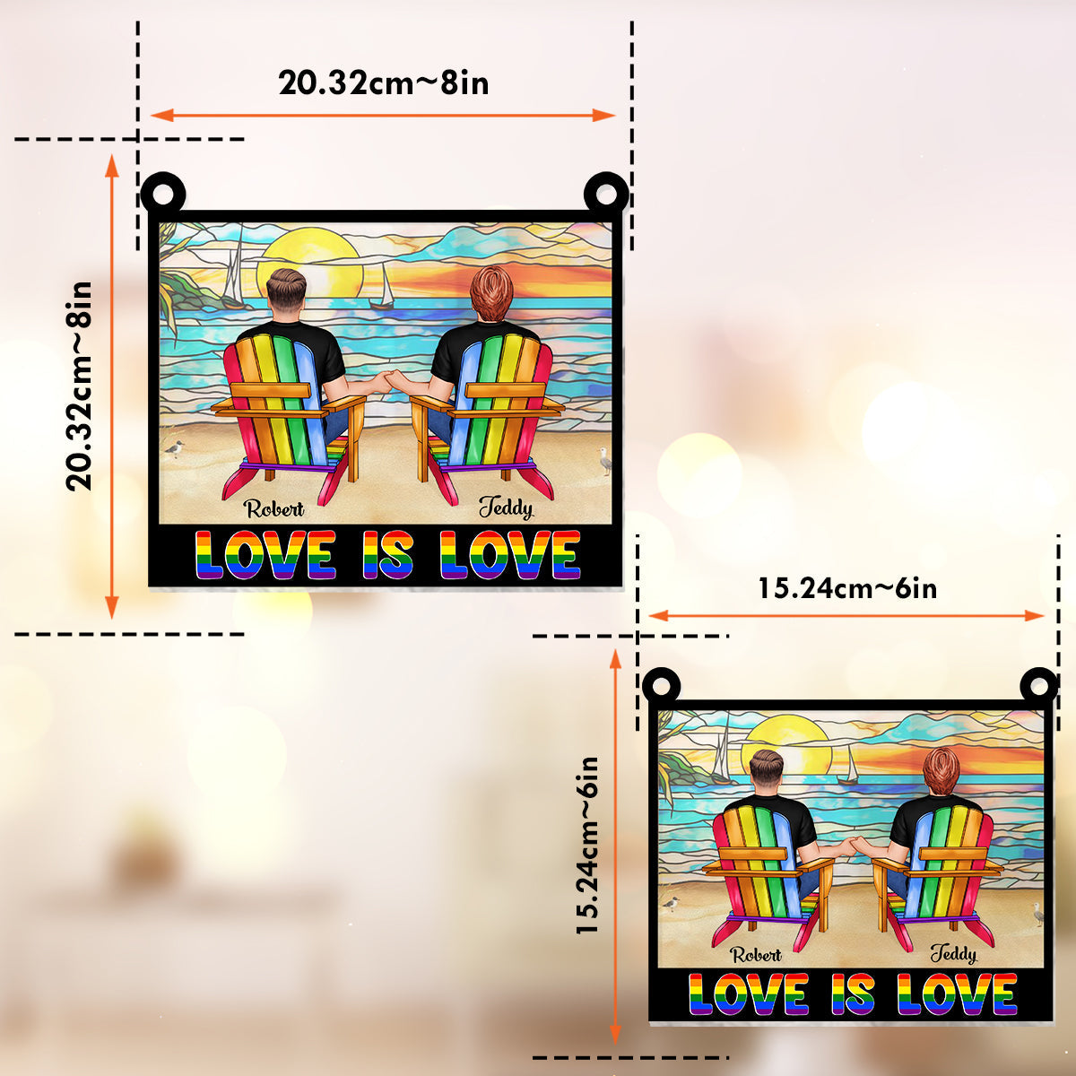 You Are My Missing Piece - Personalized LGBT Support Window Hanging Suncatcher Ornament
