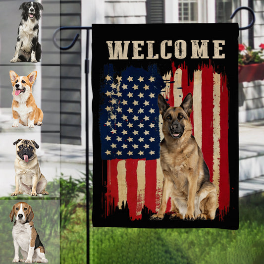 Puppy Flag - Personalized Dog Garden Flag