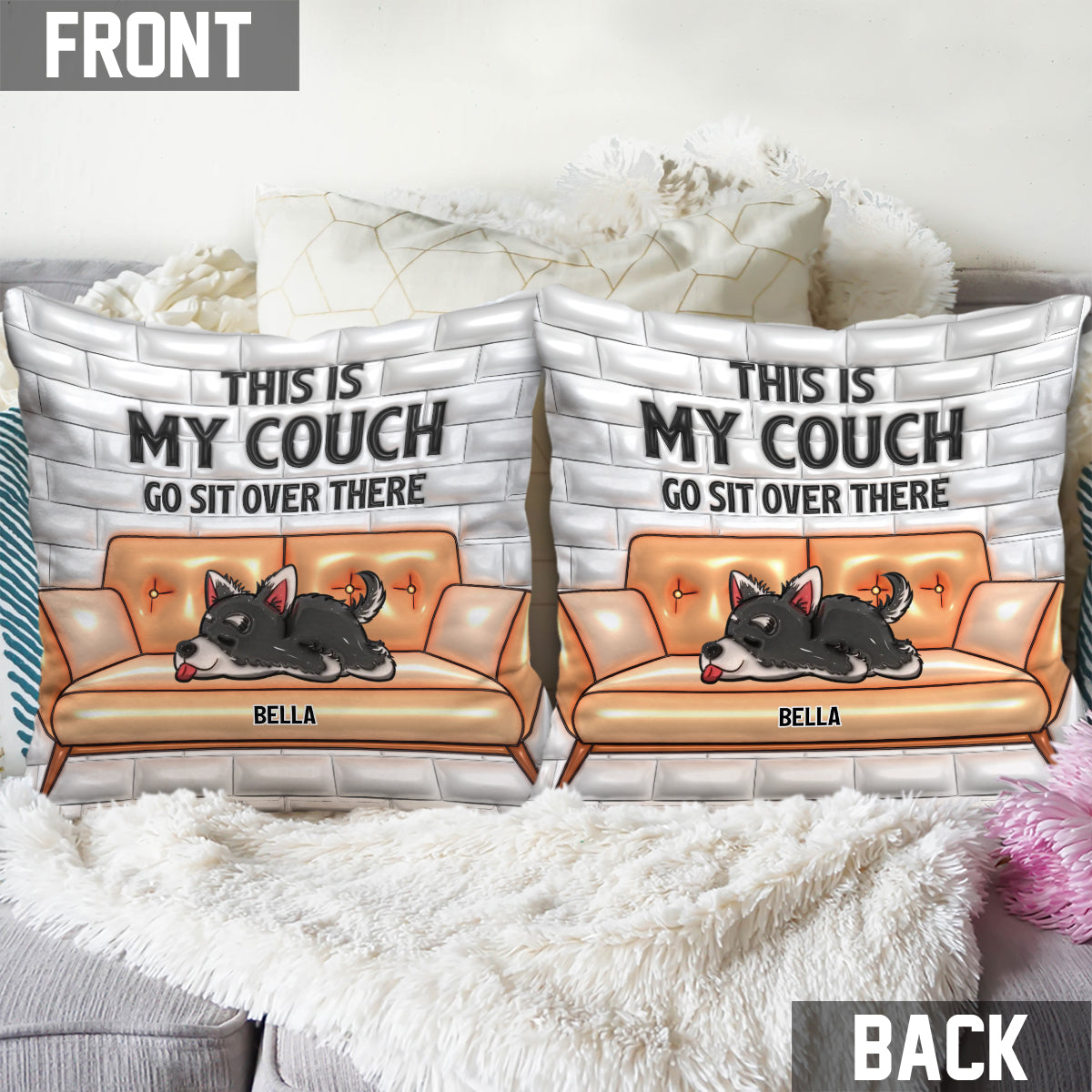This Is My Couch - Personalized Dog Throw Pillow