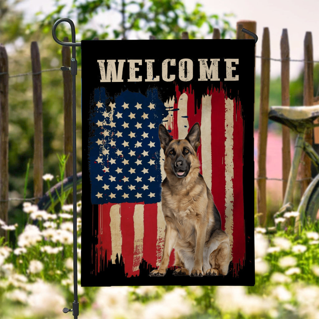 Puppy Flag - Personalized Dog Garden Flag