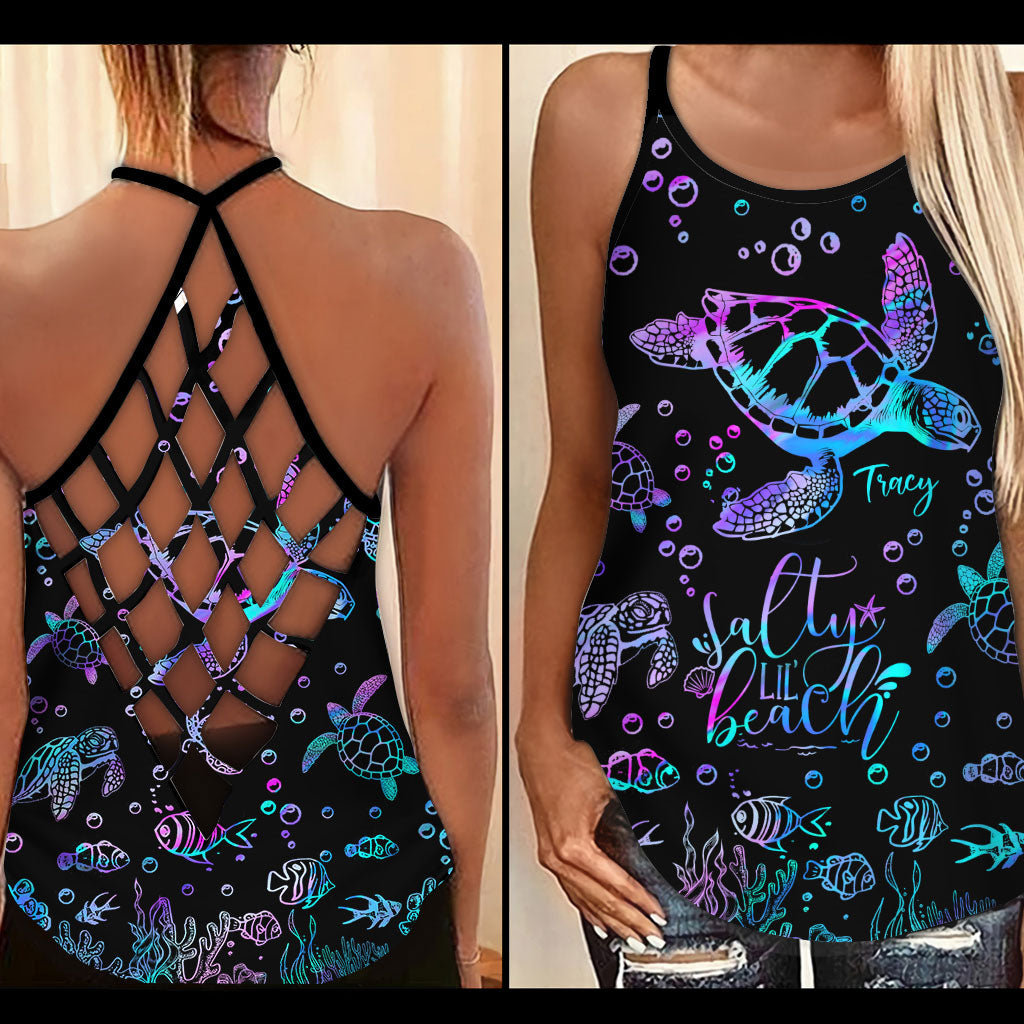 Sea Turtles - Personalized Turtle Cross Tank Top
