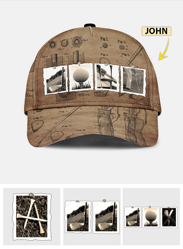 Vintage Golf Custom Name - Personalized Golf Classic Cap