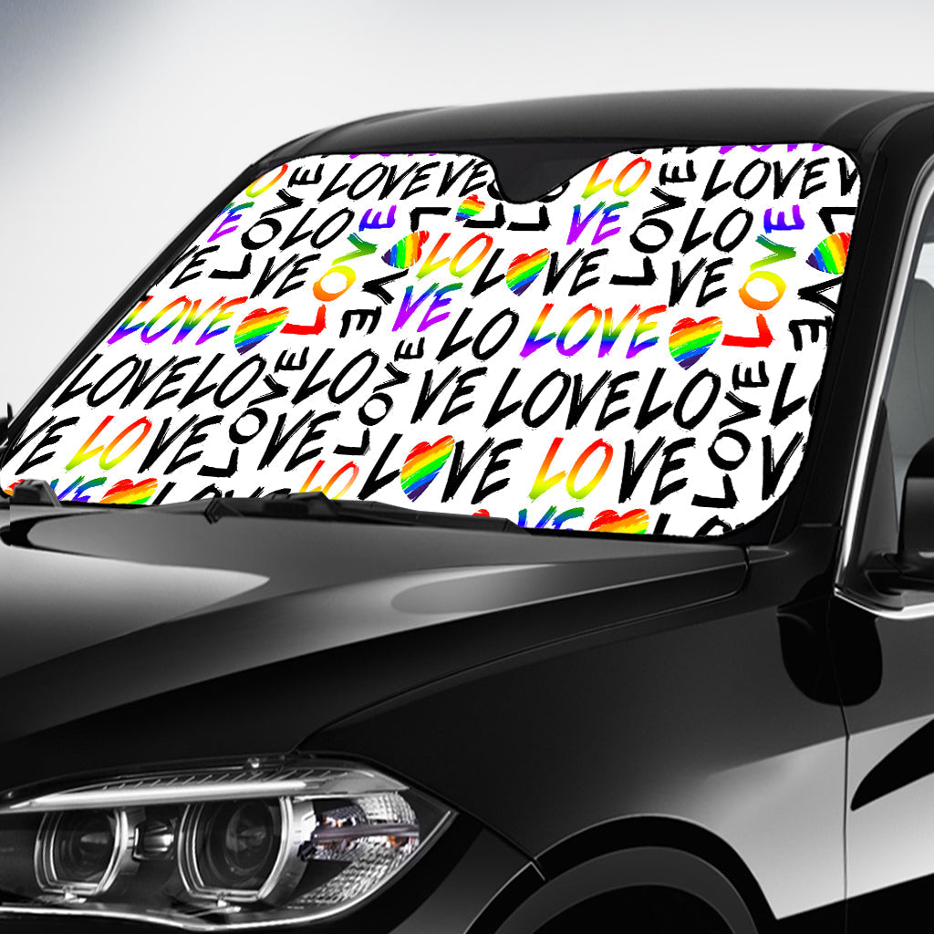 Love is Love - LGBT Support Car Sunshade