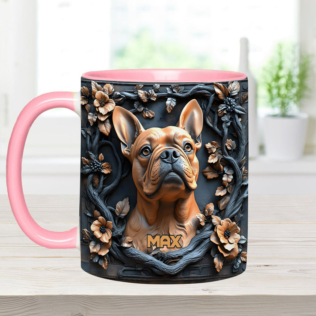 Lovely Frenchie - Personalized Dog Accent Mug