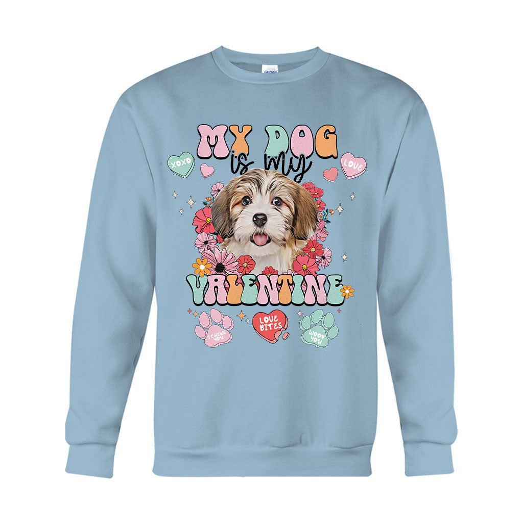 My Dog Is My Valentine - Personalized Dog T-shirt And Hoodie