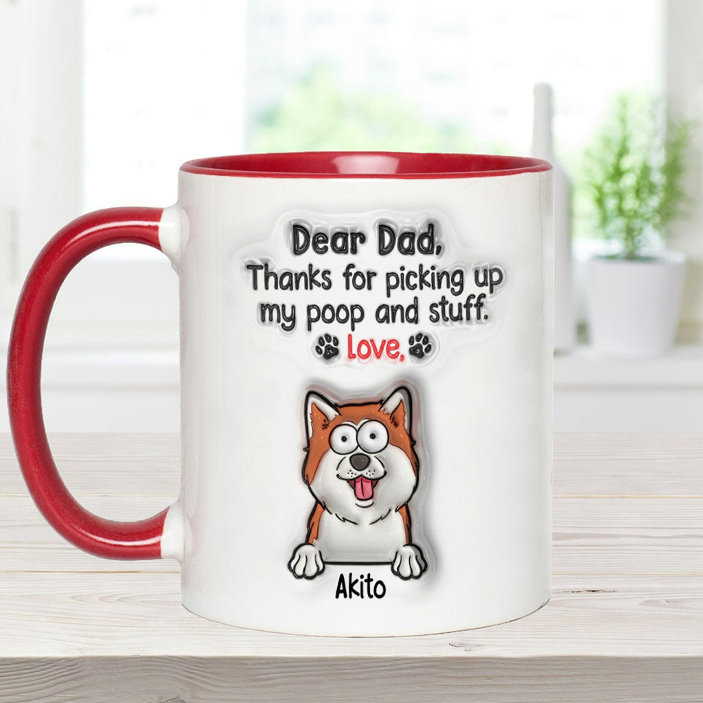 Thanks For Picking Up My Poop - Personalized Dog Accent Mug