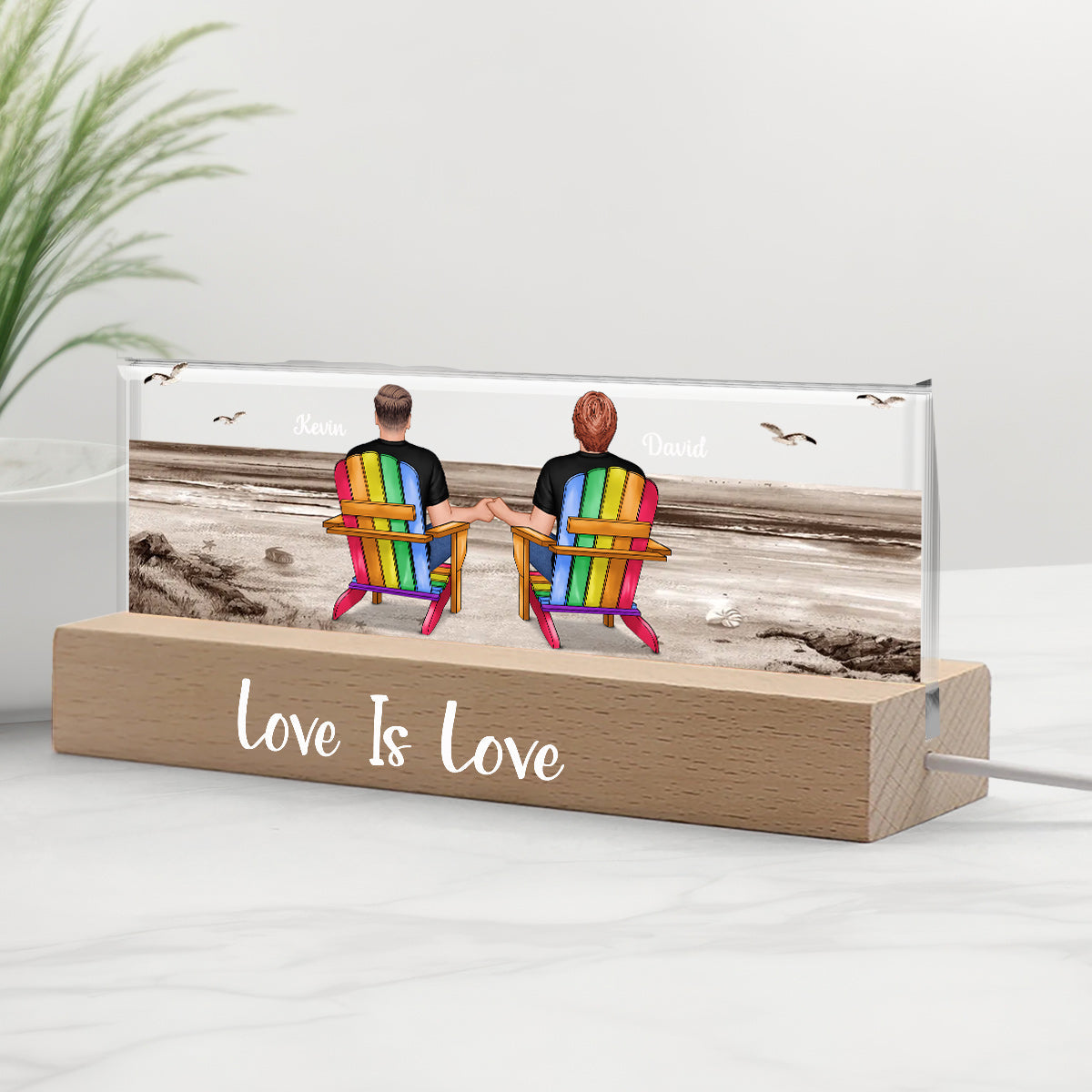 Love Is Love - Personalized LGBT Support Custom LED Night Light