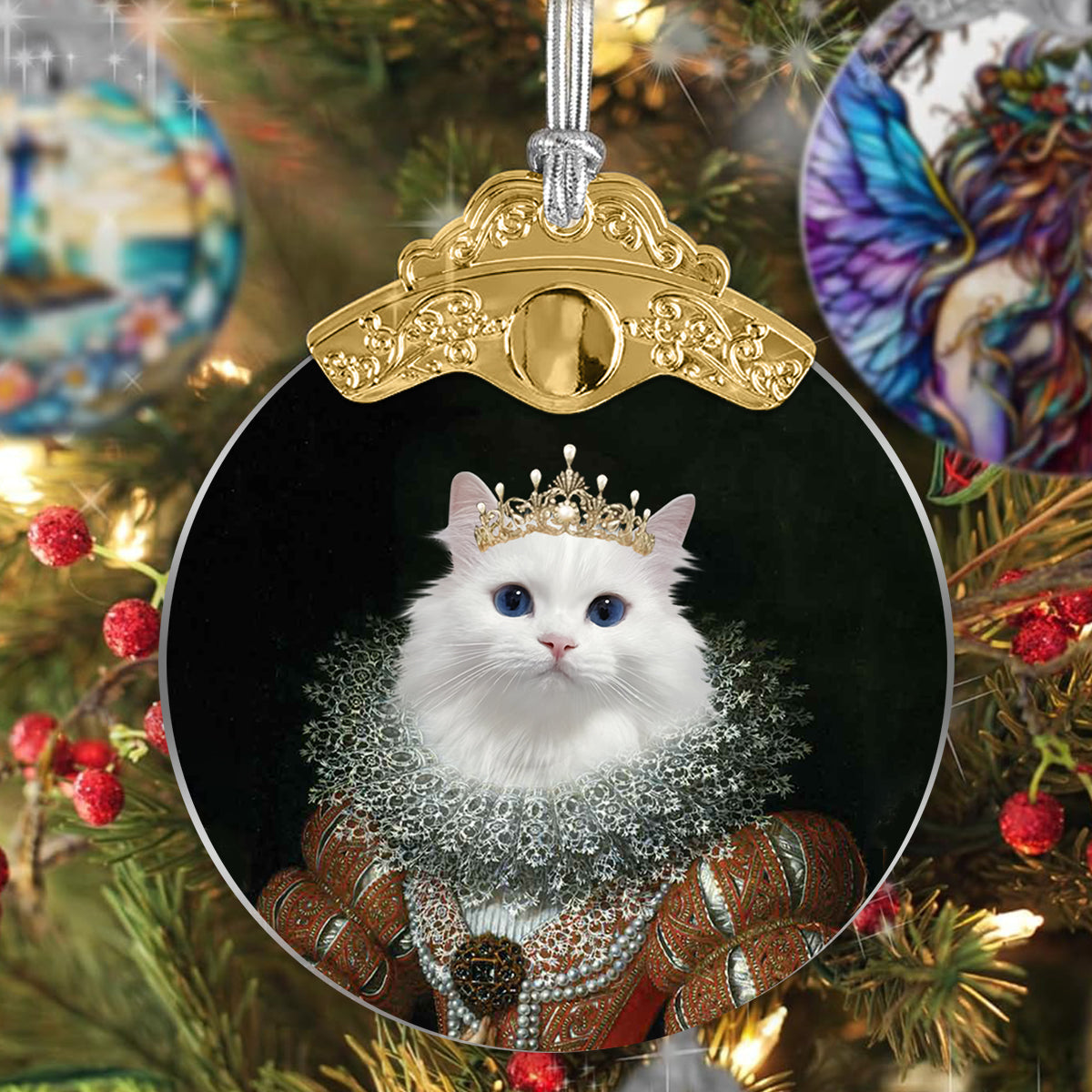 Custom Royal Pet Portrait - Personalized Dog Vintage Ornament