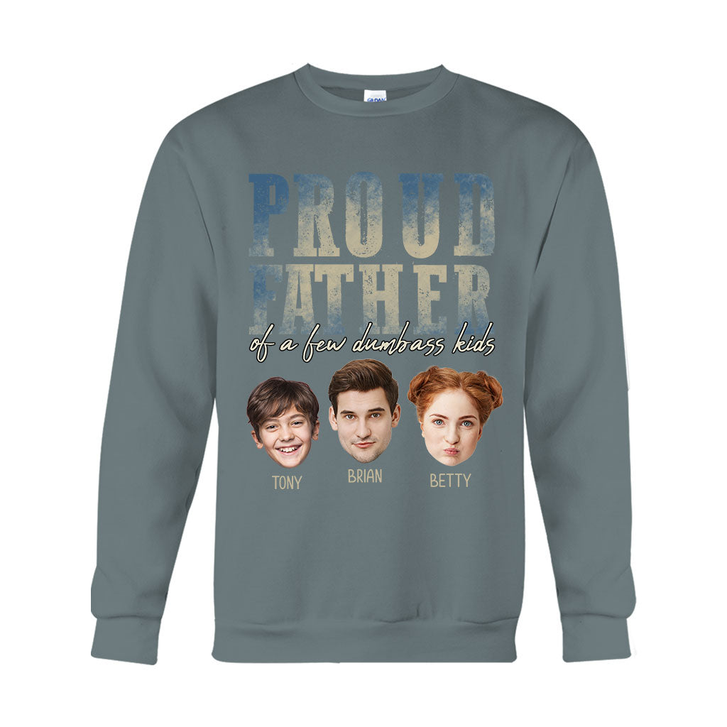 Proud Father Mother Of A Few Dumbass Kids - Personalized Father T-shirt And Hoodie