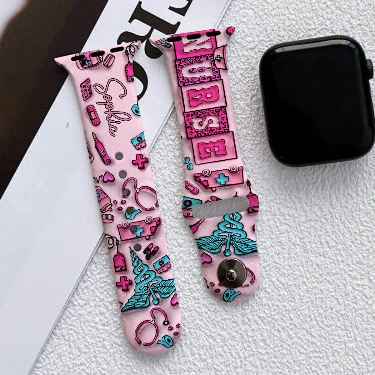 Nurse Life - Personalized Nurse Apple Watch Band