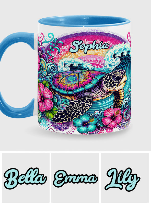 Peace Love Turtle - Personalized Turtle Accent Mug