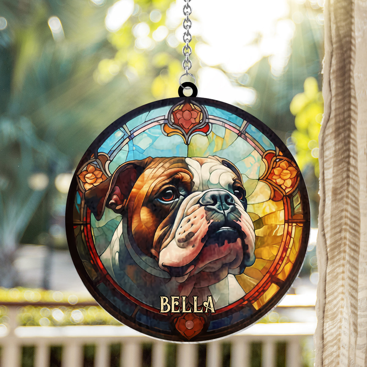 Love My Dog - Personalized Dog Window Hanging Suncatcher Ornament