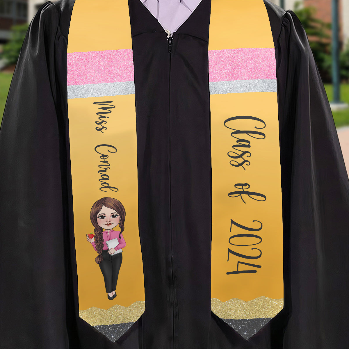 Teacher Graduation Stole - Personalized Teacher Graduation Stole