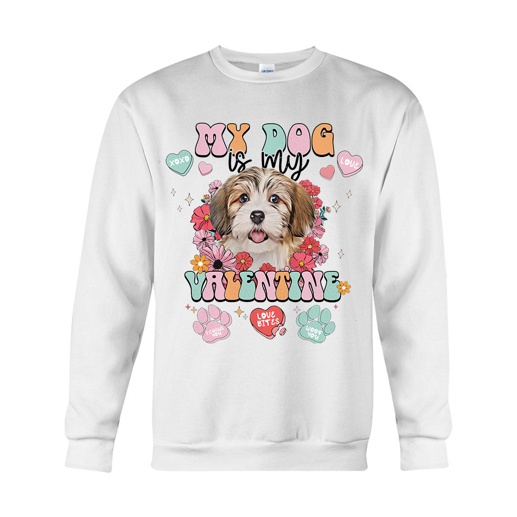 My Dog Is My Valentine - Personalized Dog T-shirt And Hoodie