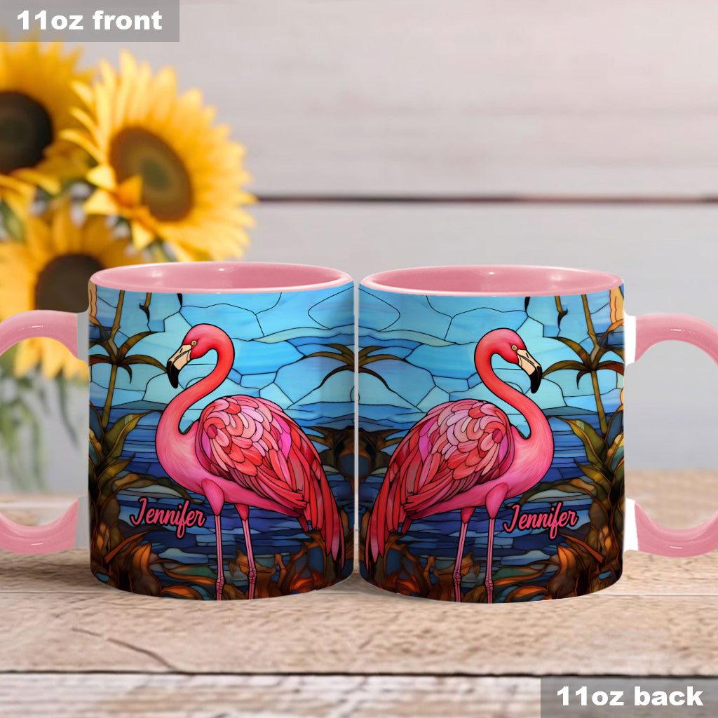 Love Flamingos - Personalized Flamingo Accent Mug