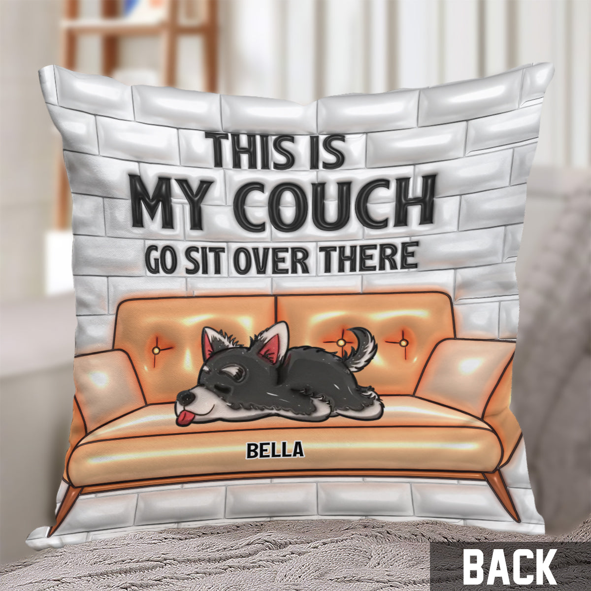 This Is My Couch - Personalized Dog Throw Pillow