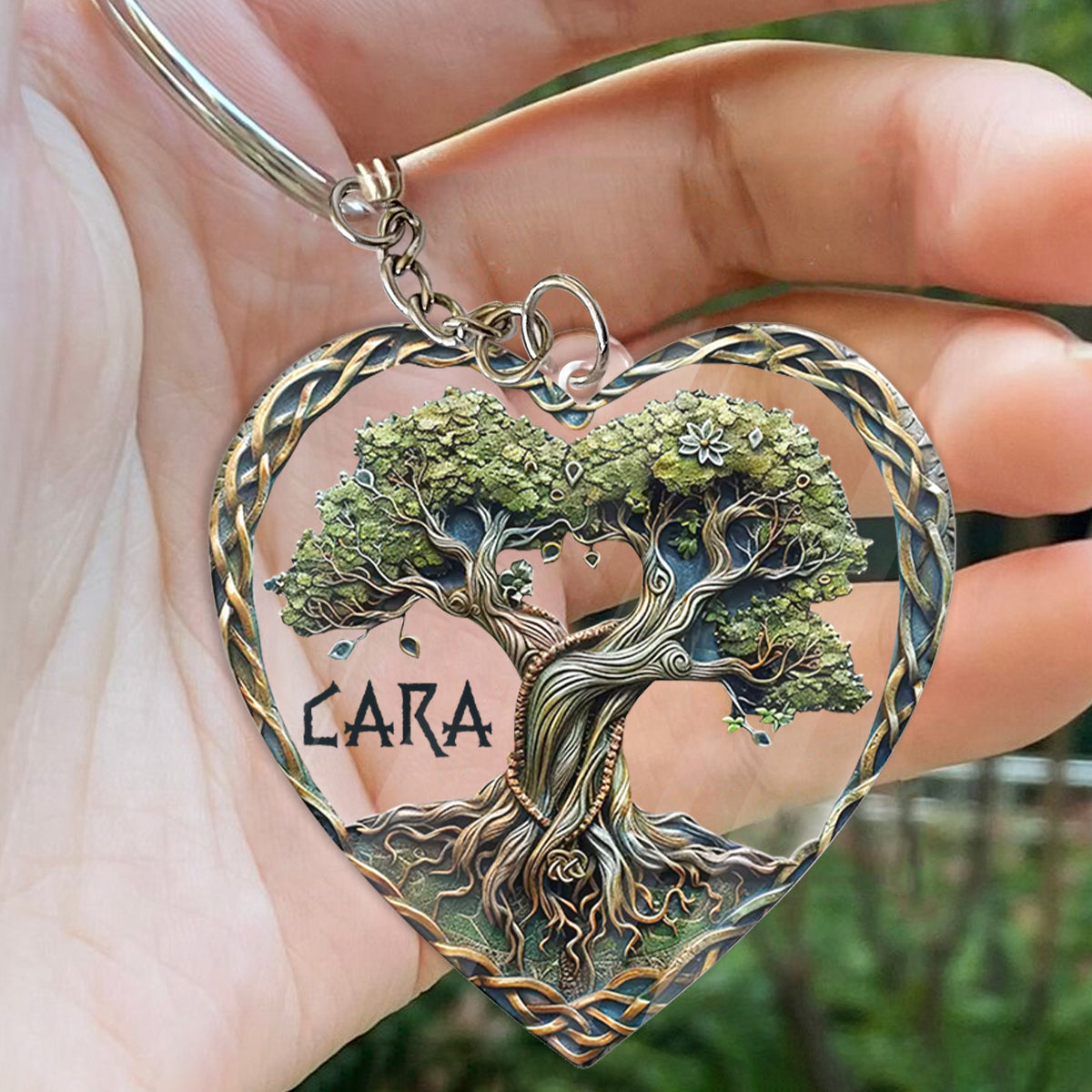 Tree Of Life Scandinavian Mythology Rustic Style - Personalized Irish Keychain