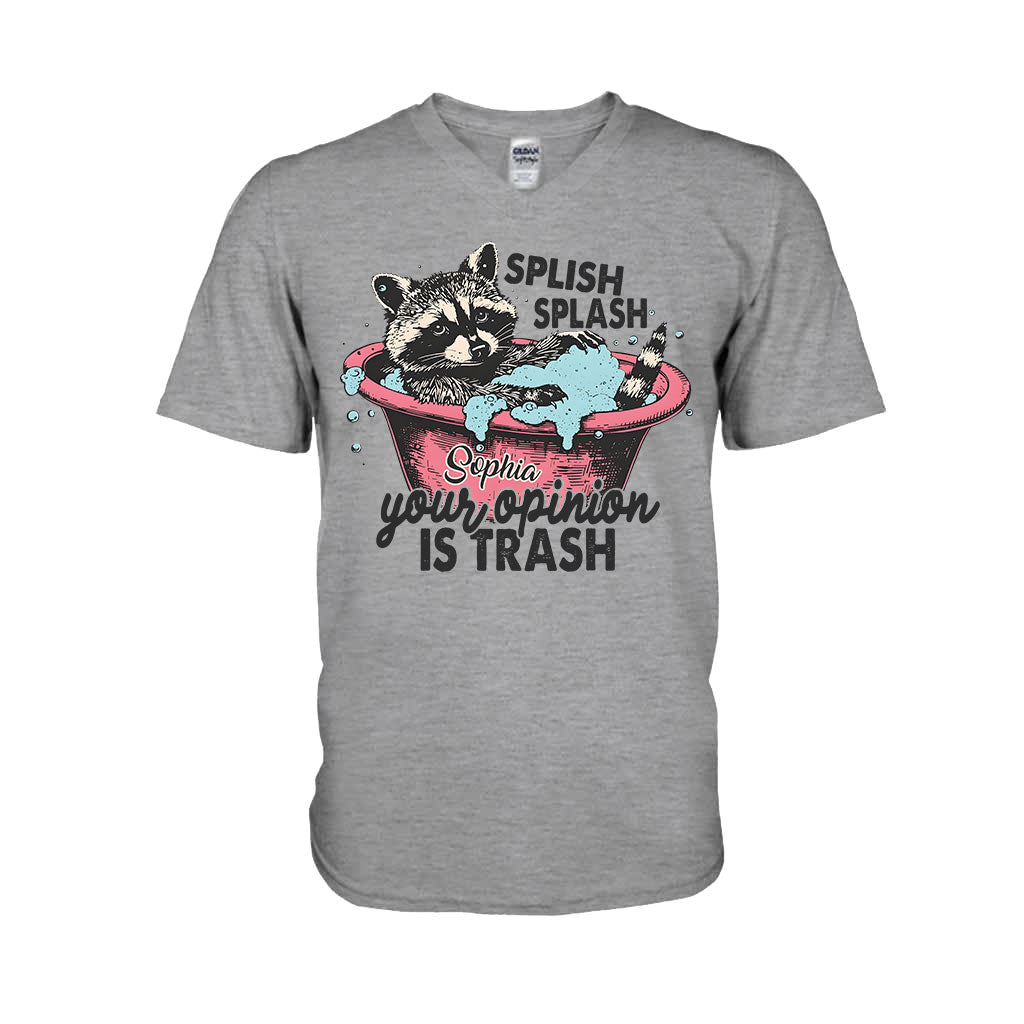 Splash Splash Your Opinion Is Trash - Personalized Raccoon T-shirt And Hoodie