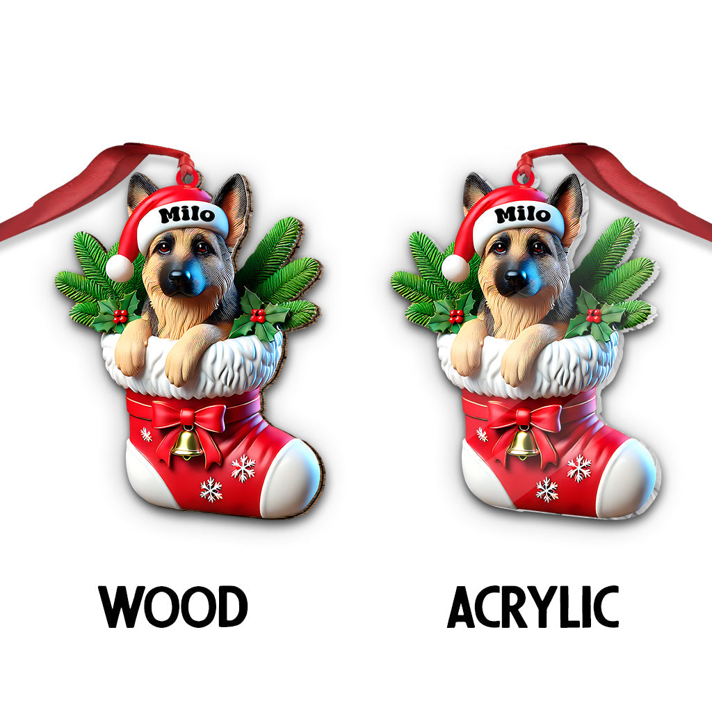 I Love My Dog - Personalized Dog Ornament