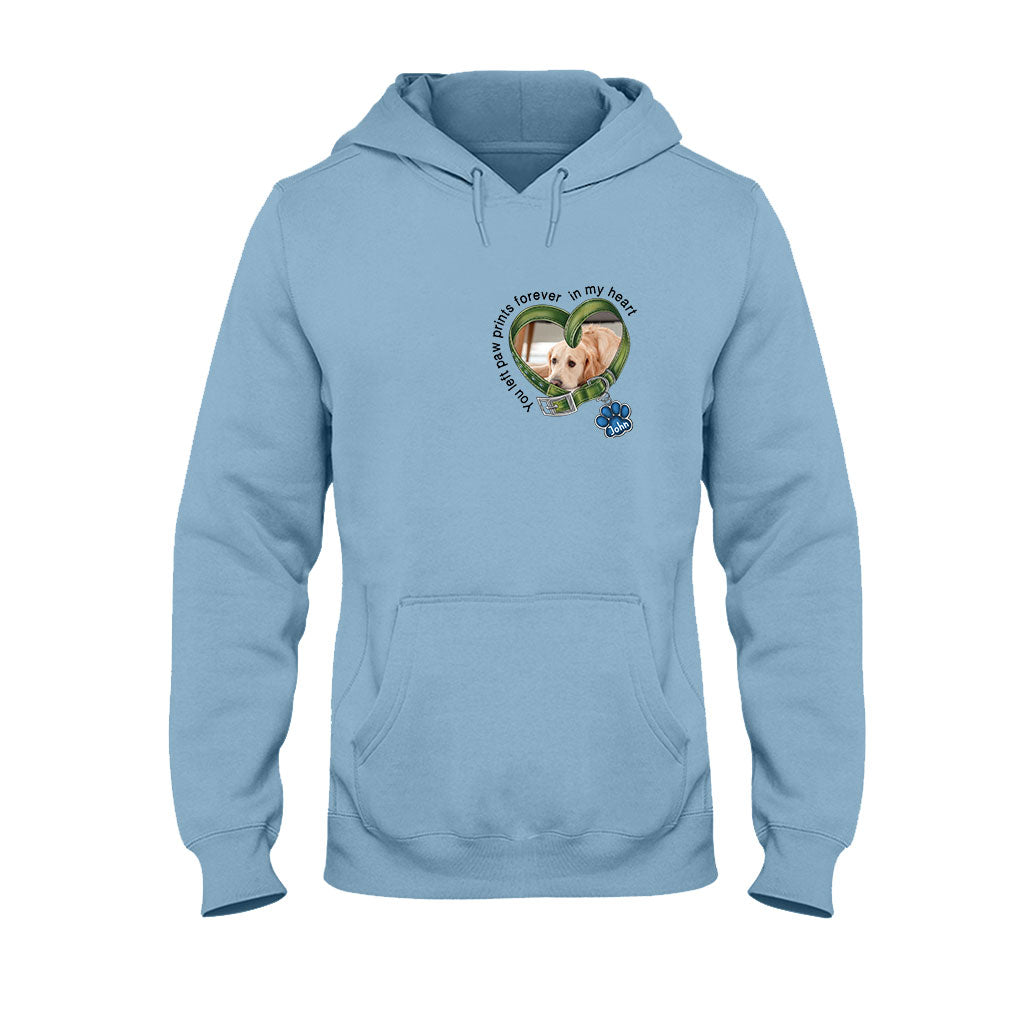 You Left Paw Prints Forever In My Heart - Personalized Dog T-shirt And Hoodie