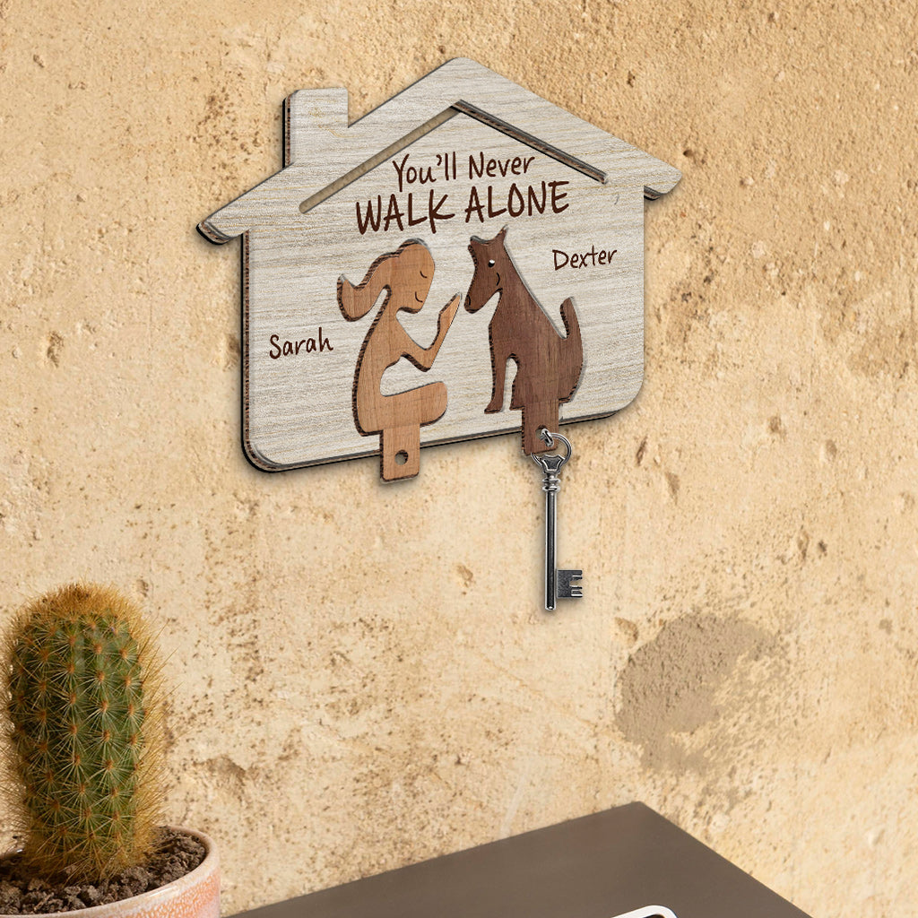 You'll Never Walk Alone - Personalized Dog Key Holder