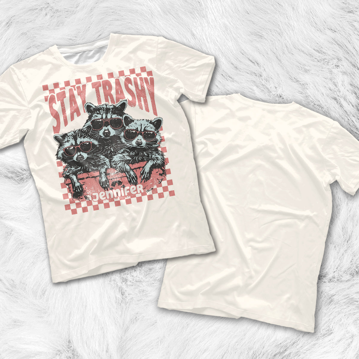 Stay Trashy - Personalized Raccoon All Over Shirt & Women Shorts