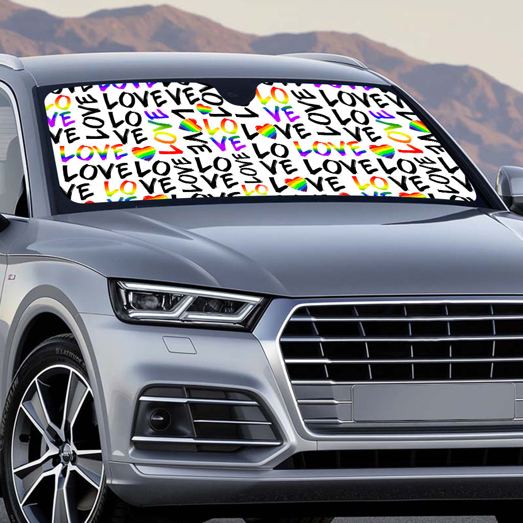 Love is Love - LGBT Support Car Sunshade