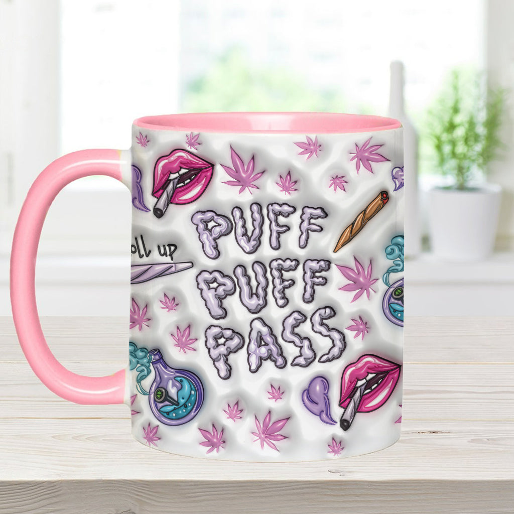 Puzz Puzz Pass - Personalized Weed Accent Mug