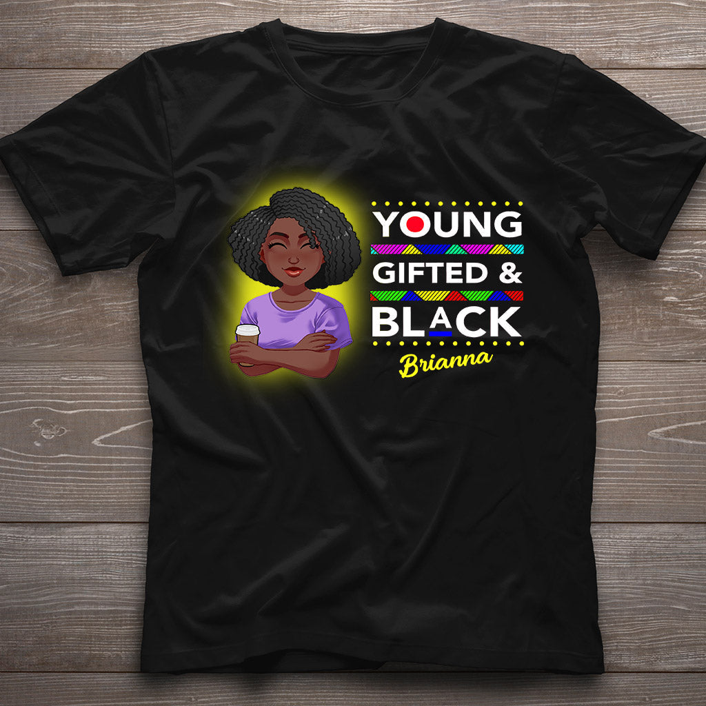 Young Gifted Black - Personalized African American T-shirt And Hoodie