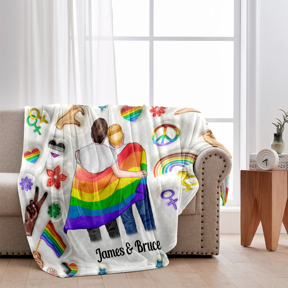 You Are My Rainbow - Personalized LGBT Support Blanket