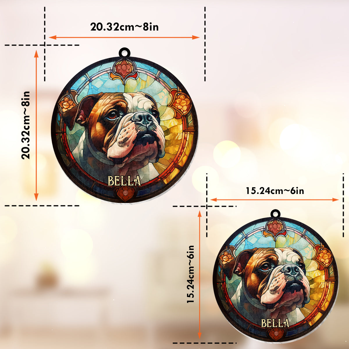 Love My Dog - Personalized Dog Window Hanging Suncatcher Ornament