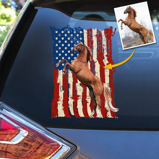 Puppy Flag - Personalized Horse Decal Full