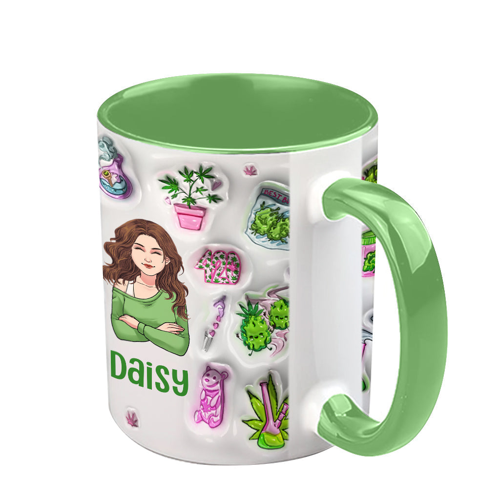 Puff Puff Pass Inflated 3D - Personalized Weed Accent Mug