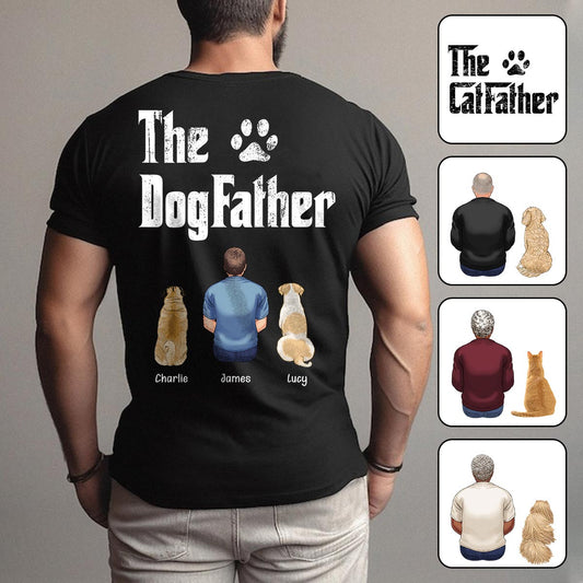 The Dog/Cat Father - Personalized Father T-shirt and Hoodie
