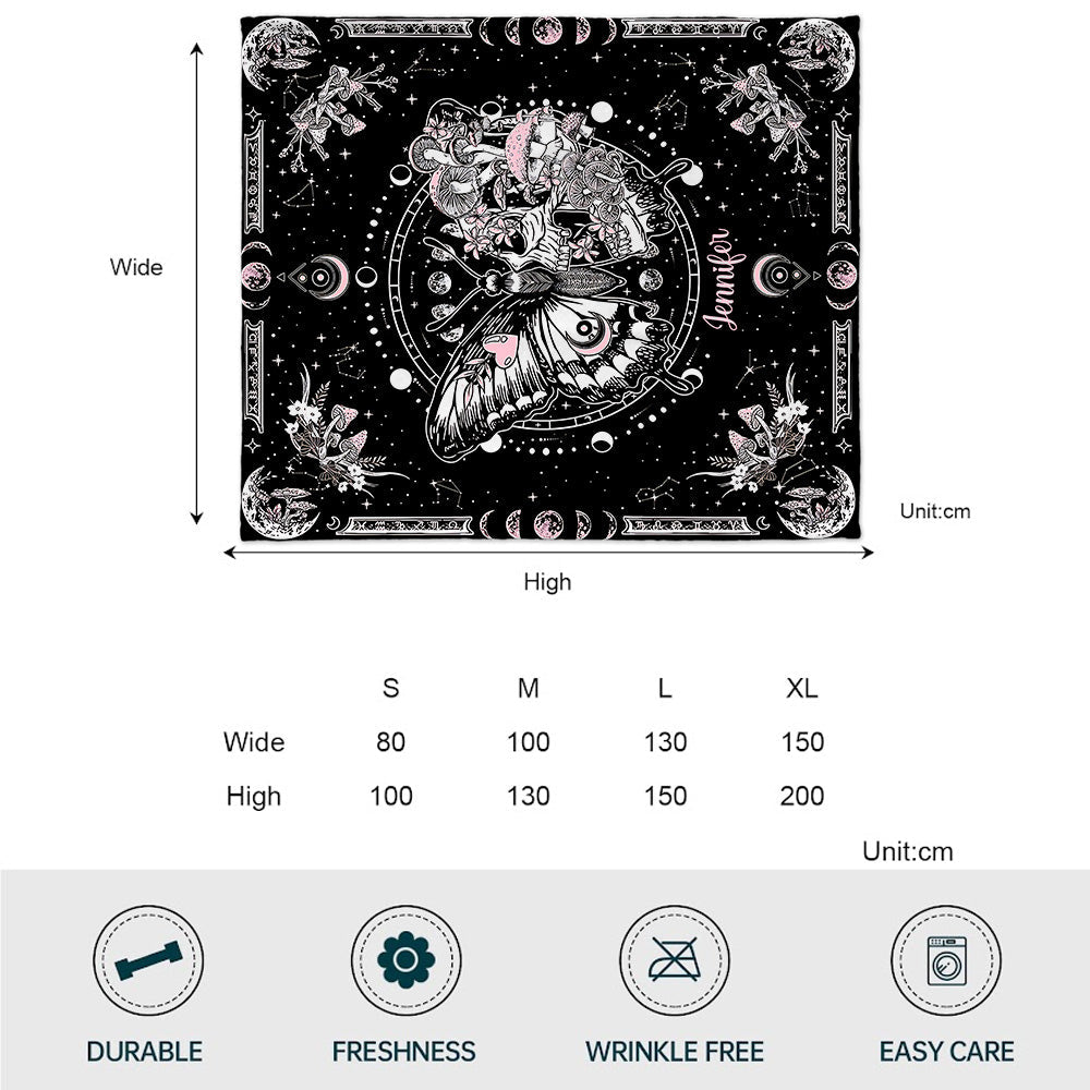 Night Butterfly - Personalized Butterfly Blanket