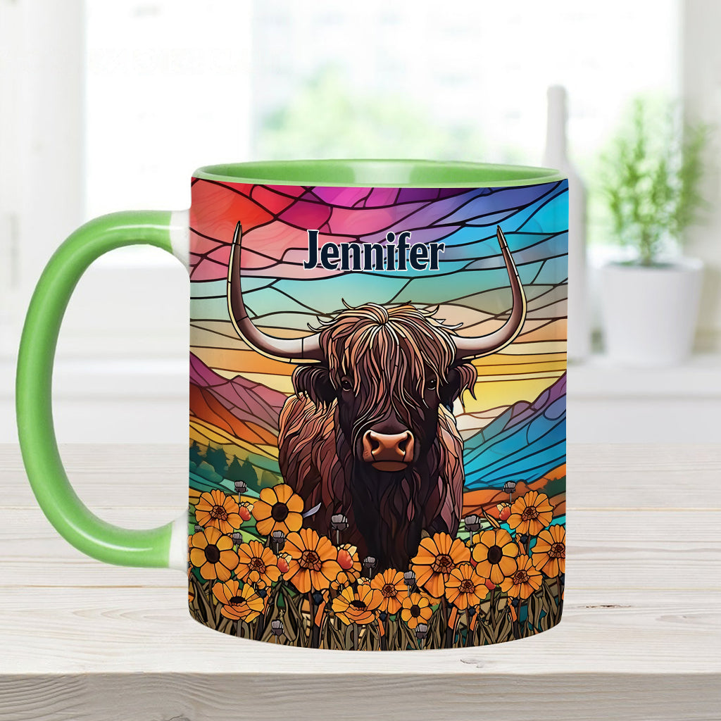 Love Highland Cow - Personalized Accent Mug