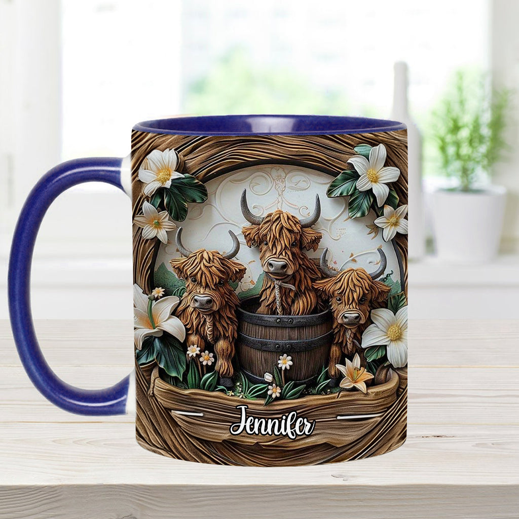 Love Highland Cows - Personalized Accent Mug